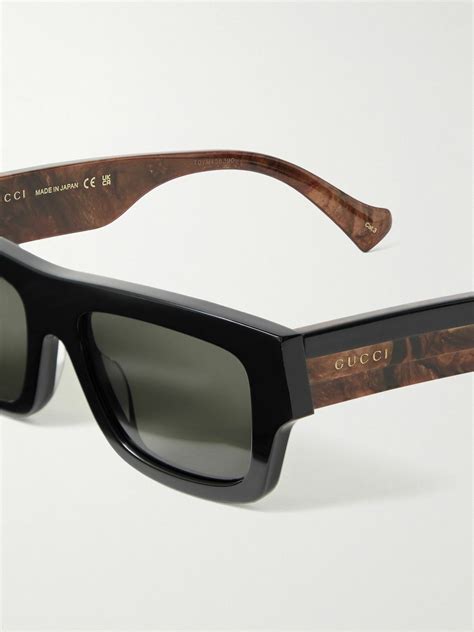 gucci acetate glasses|gucci sunglasses rectangular.